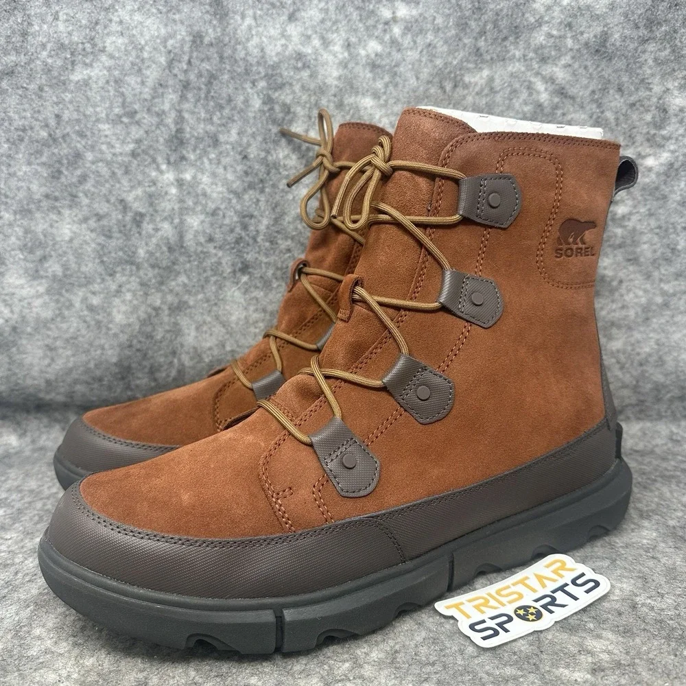 Sorel Explorer Boots Mens Size 14 Dark Amber Brown Waterproof Insulated